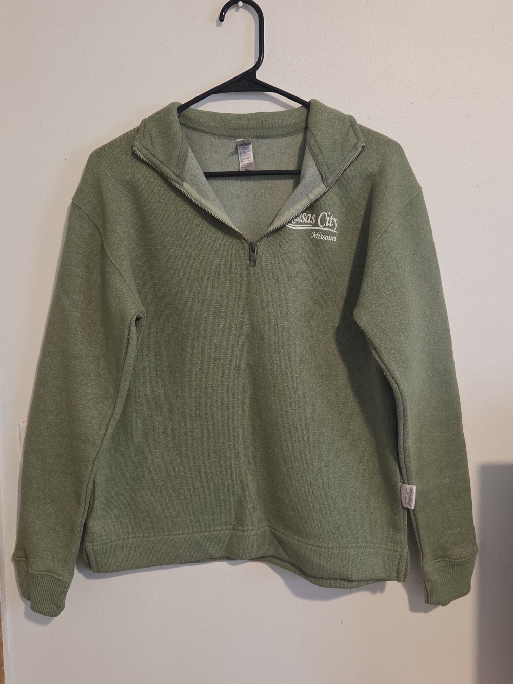 Kansas City Half-Zip Fleece Pullover - Light Green